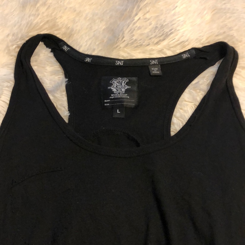 Dressy Racerback Tank with Ruffles - Picture 2 of 9